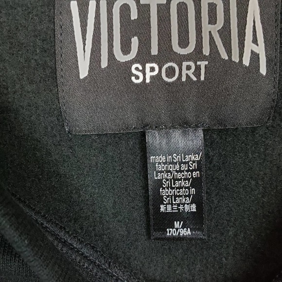 Victoria Sport Black Long Sleeve Casual Crop Top Shirt Women's Size Medium - Picture 3 of 7